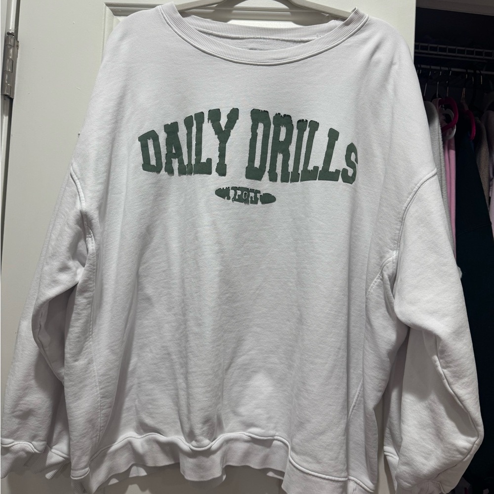 White Daily Drills Sweatshirt